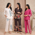 3 Combo Women's Cotton Coord Set (C-7)