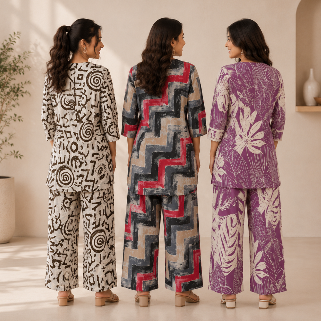 Printed Co-Ord | Casual Ethnic| Cotton Wear (C-3)