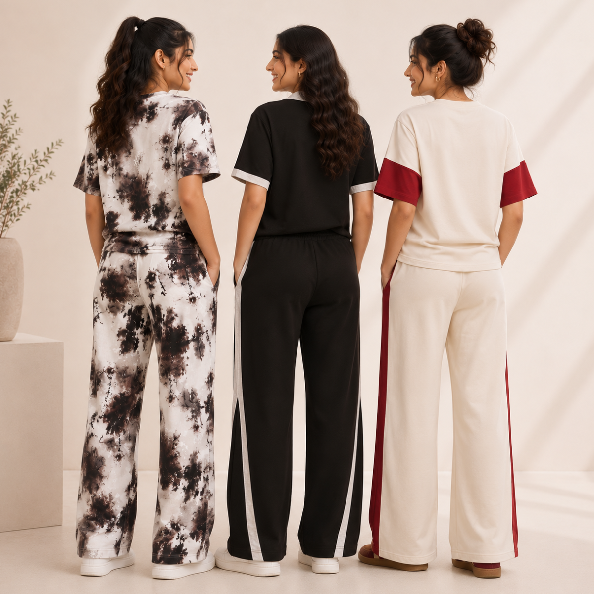 Women's Casual T-Shirt With Trouser Set ( S3 )
