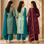 3 Women's Cotton Kurta Set with Dupatta | Daily Comfort  ( CK-03 )