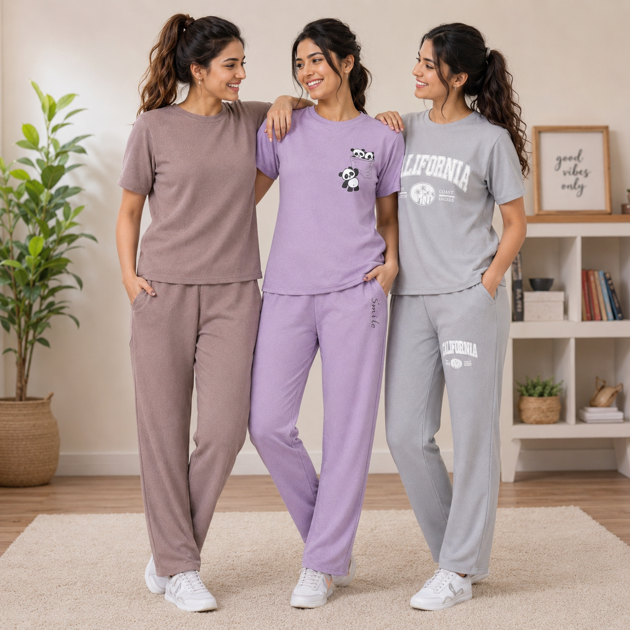 Pack of 3 T-Shirt With Trouser | Cotton ( C6 )