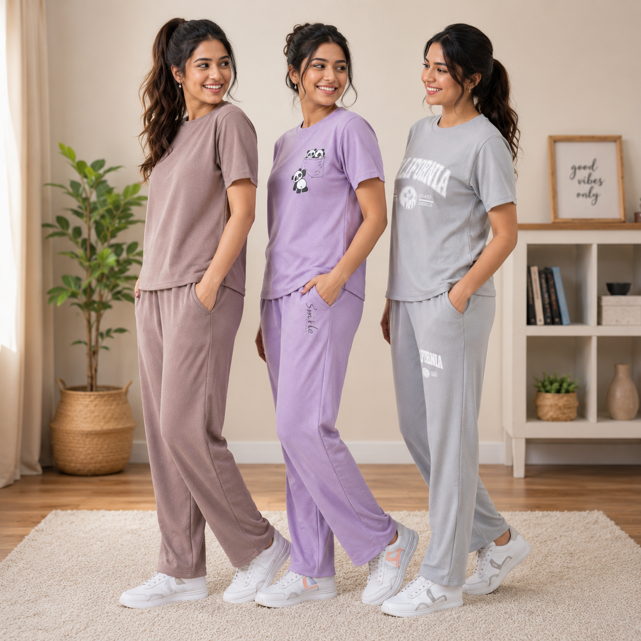Pack of 3 T-Shirt With Trouser | Cotton ( C6 )