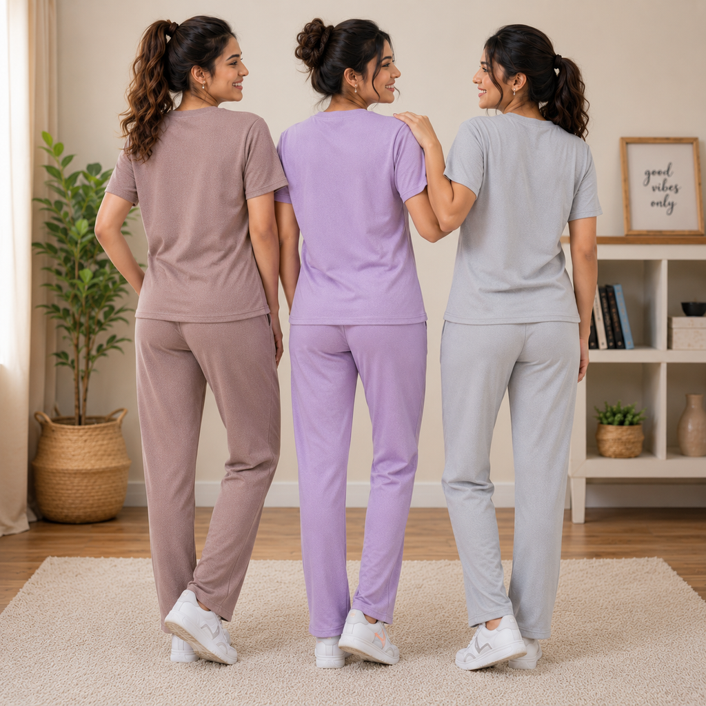 Pack of 3 T-Shirt With Trouser | Cotton ( C6 )
