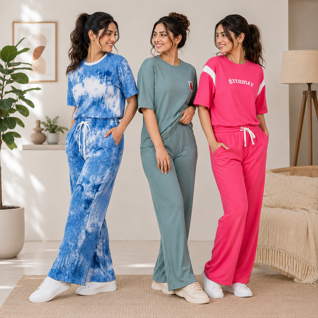 Pack of 3 T-Shirt With Trouser | Cotton ( C9 )