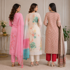 3 Kurta Sets With Dupatta | Ethnic look | (N-5)