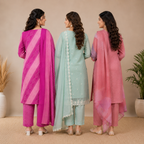 3 Kurta Sets With Dupatta | Ethnic look | (N-2)