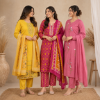 3 Kurta Sets With Dupatta | Ethnic look | (N-1)