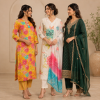 3 Kurta Sets With Dupatta | Ethnic look | (N-8)