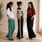 3 Sets Women's T-Shirts With Trousers (K-7)
