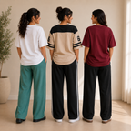 3 Sets Women's T-Shirts With Trousers (K-7)