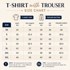 3 Women's Relaxed Fit T-Shirt with Trouser ( C-01 )